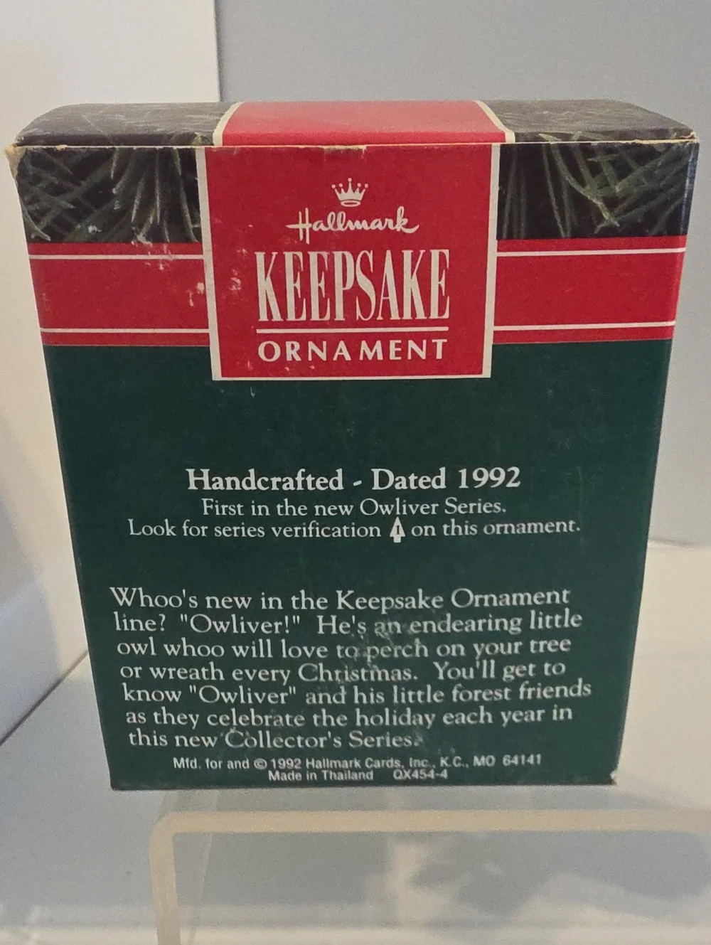 Vintage 1992 Hallmark Keepsake Owliver Reading Owl Christmas Ornament